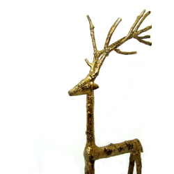 Dekoracja ZŁOTY JELEŃ metalowy XL 64cm